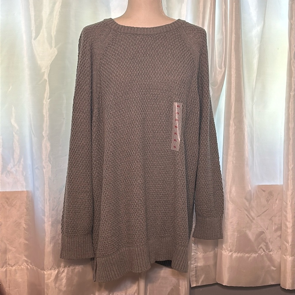 Grey knit sweater